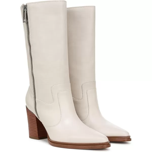 Franco Sarto Womens Western Mid Calf BootChalk White Leather