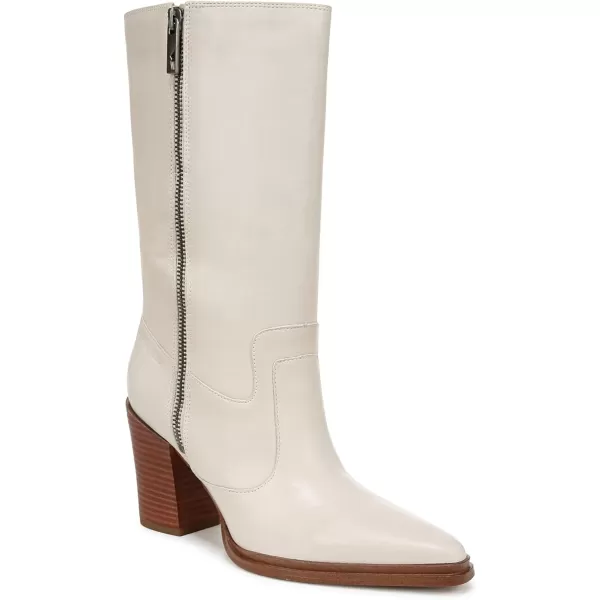 Franco Sarto Womens Western Mid Calf BootChalk White Leather