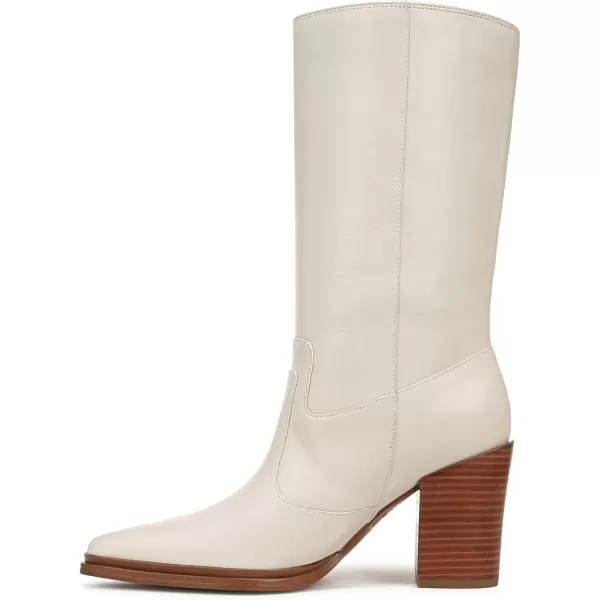 Franco Sarto Womens Western Mid Calf BootChalk White Leather