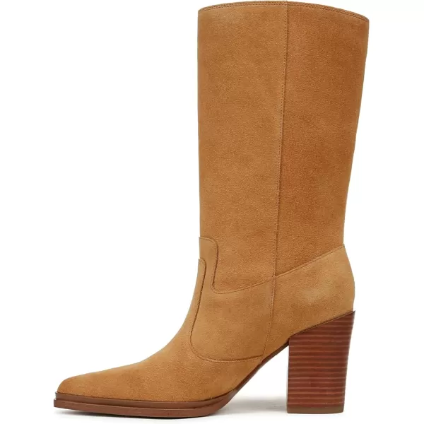 Franco Sarto Womens Western Mid Calf BootWarm Camel Brown Suede