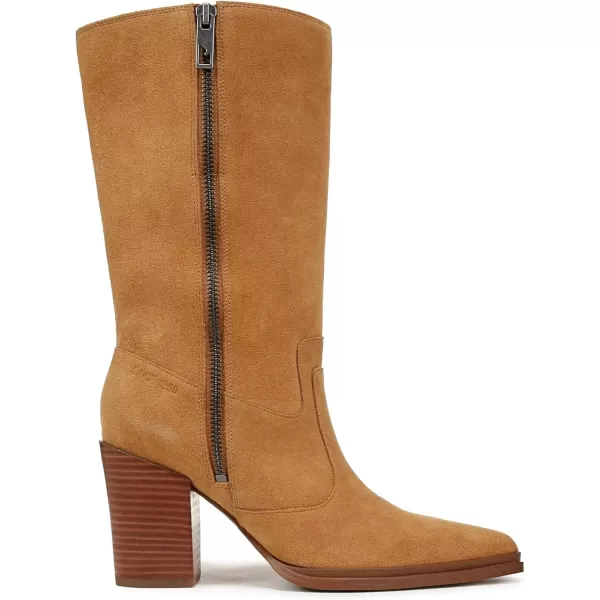 Franco Sarto Womens Western Mid Calf BootWarm Camel Brown Suede