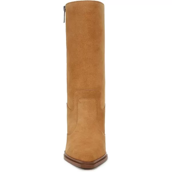 Franco Sarto Womens Western Mid Calf BootWarm Camel Brown Suede