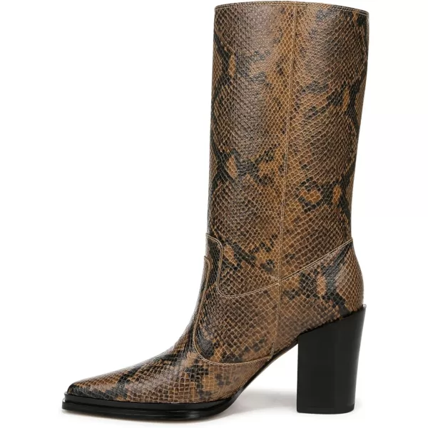 Franco Sarto Womens Western Mid Calf BootWoodland Taupe Snake