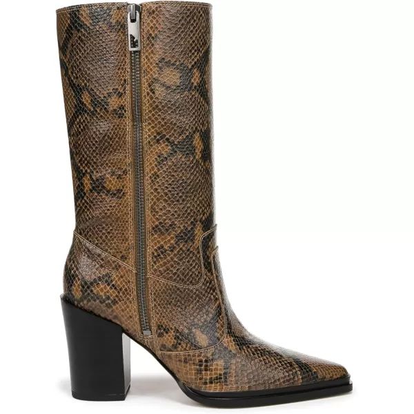 Franco Sarto Womens Western Mid Calf BootWoodland Taupe Snake