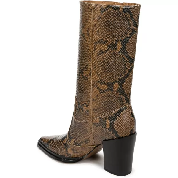 Franco Sarto Womens Western Mid Calf BootWoodland Taupe Snake