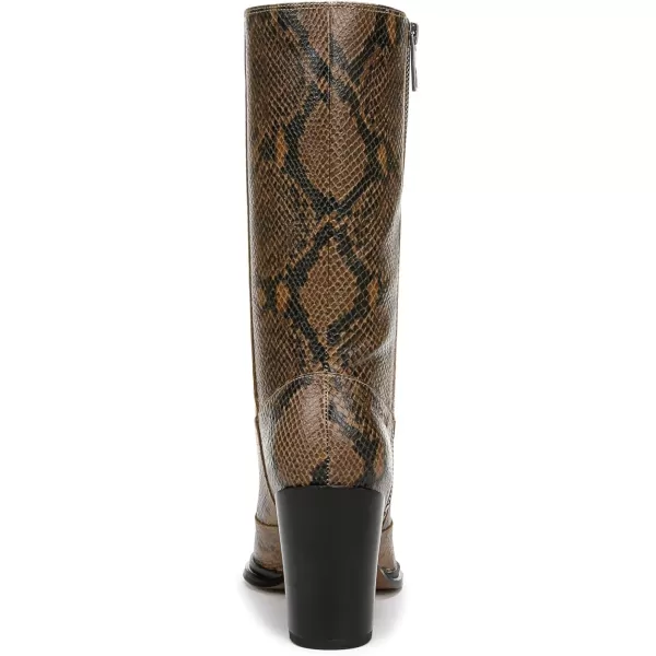 Franco Sarto Womens Western Mid Calf BootWoodland Taupe Snake