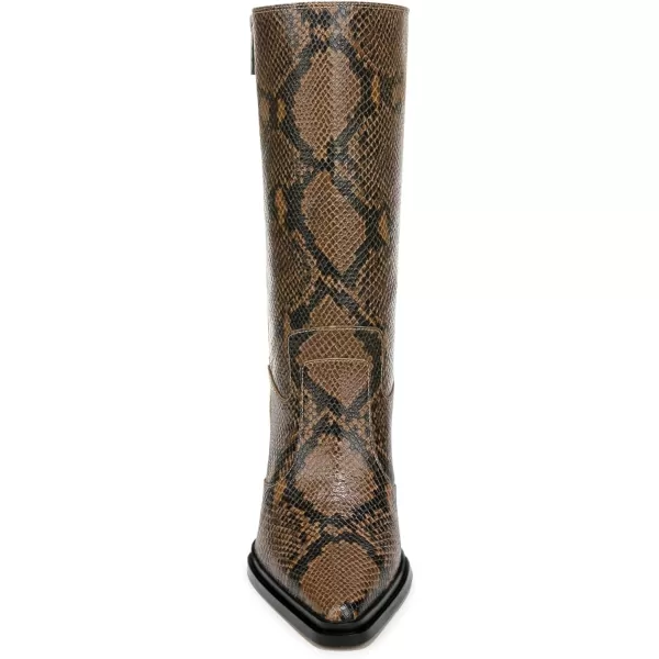 Franco Sarto Womens Western Mid Calf BootWoodland Taupe Snake