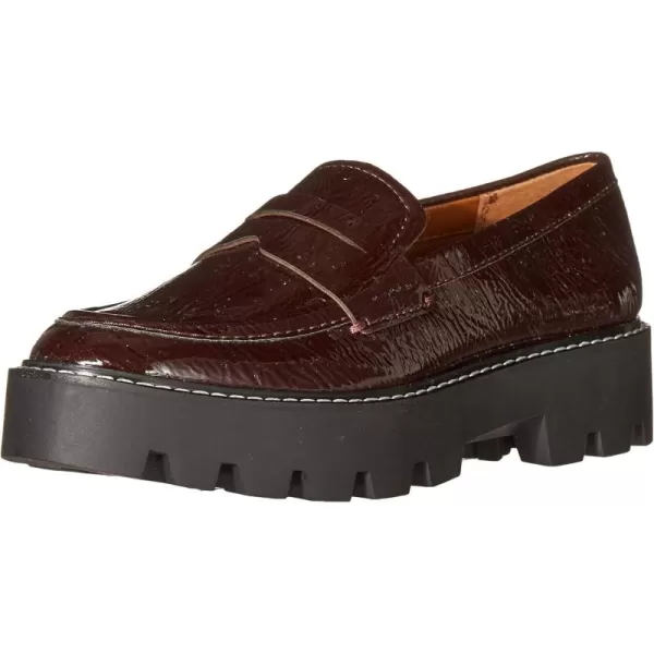 Franco Sarto Womens Balin Lug Sole Penny LoaferBurgundy Crinkle