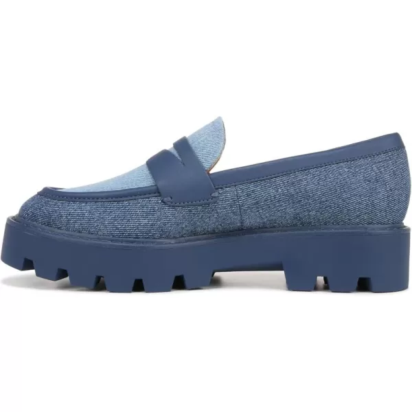 Franco Sarto Womens Balin Lug Sole Penny LoaferDenim Blue Fabric