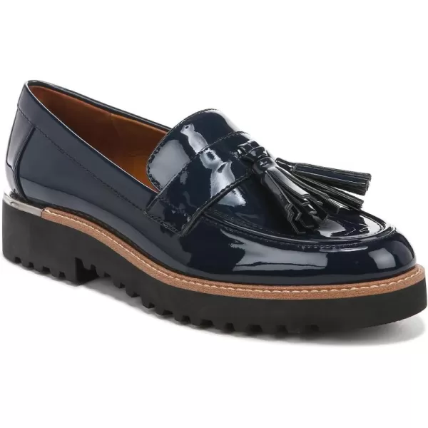 Franco Sarto Womens Carolynn Tassel LoaferInky Navy Blue Patent