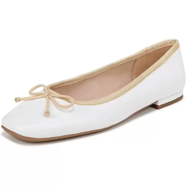 Franco Sarto Womens Classic Ballet FlatWhite Leather