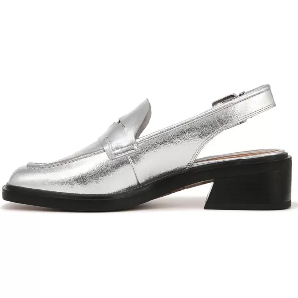 Franco Sarto Womens Giada Slingback Loafer HeelSilver Metallic