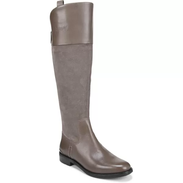 Franco Sarto Womens Meyer Knee High Wide Calf Flat BootGrey Leather