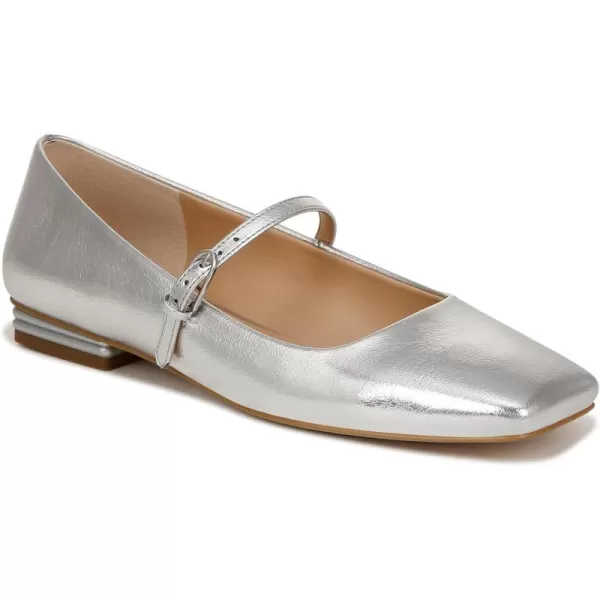 Franco Sarto Womens Tinsley Mary Jane FlatSilver Metallic