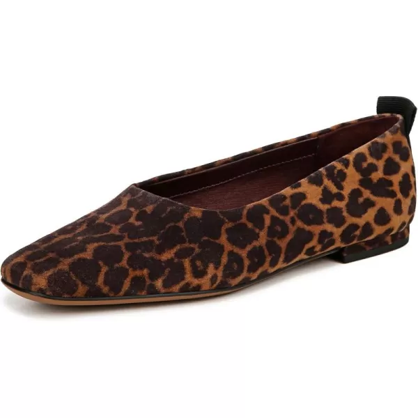 Franco Sarto Womens Vana FlatWhiskey Brown Animal Print