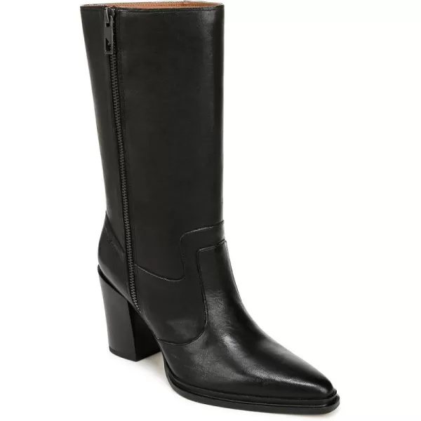 Franco Sarto Womens Western Mid Calf BootBlack Leather