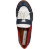 imageFranco Sarto womens Carolynn Low Slip on Tassel LoafersNavyWhiteRed Color Block