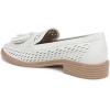 imageFranco Sarto womens Carolynn Low Slip on Tassel LoafersWhite Cage