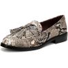 imageFranco Sarto womens Carolynn Low Slip on Tassel LoafersGrey Multi Snake