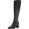 Black Faux Leather Wide Calf