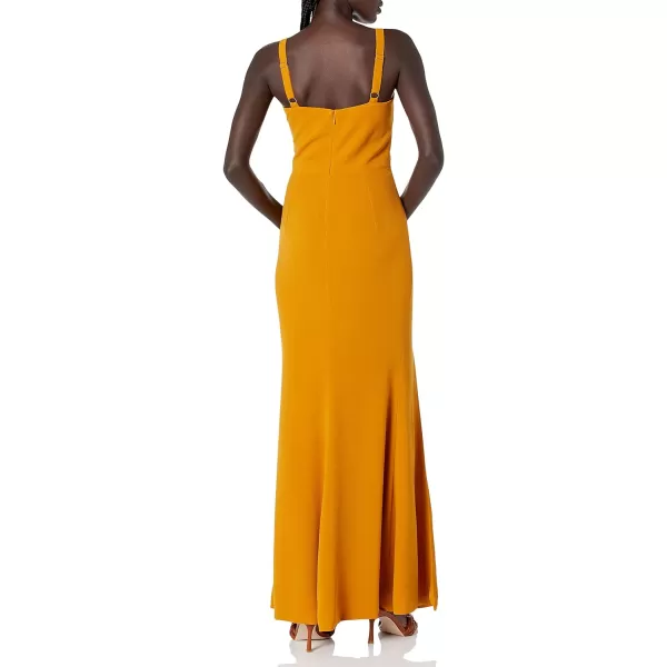 Dress the Population Womens Brooke Sleeveless CutOut Long Gown DressHoney