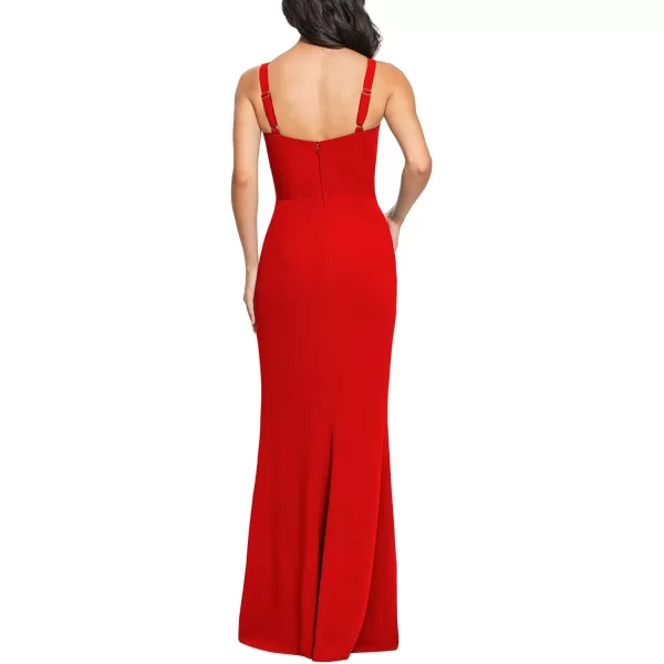 Dress the Population Womens Brooke Sleeveless CutOut Long Gown DressRouge