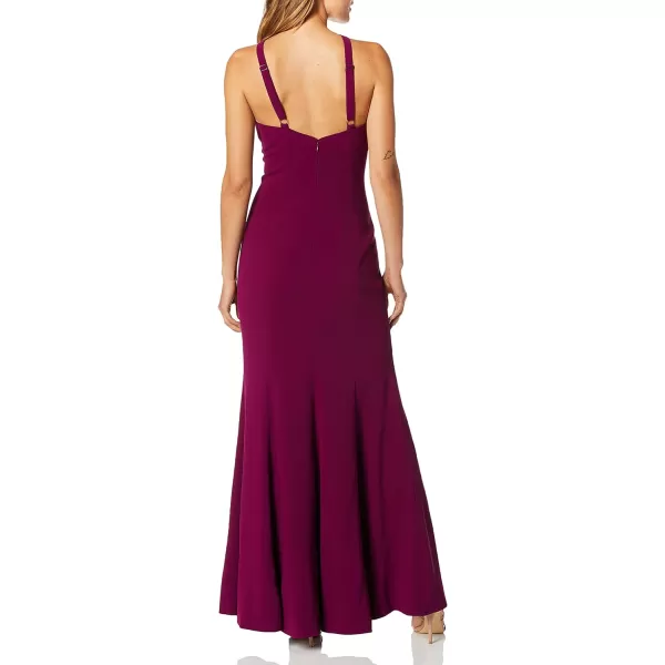Dress the Population Womens Fit and FlareDark Magenta