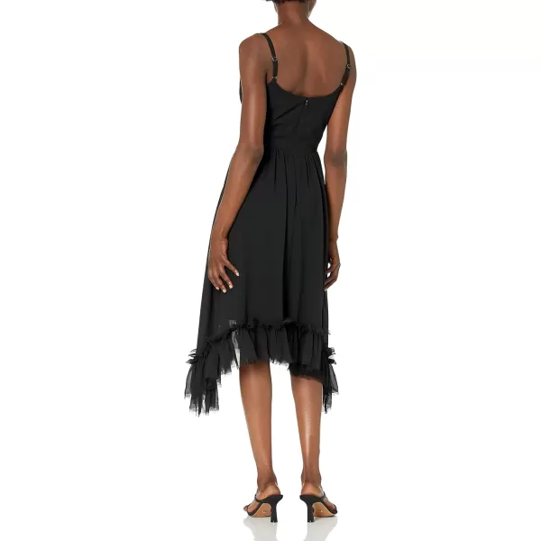 Dress the Population Womens Kayla Sleeveless HighLow CutOut Flowy Midi DressBlack