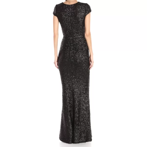 Dress the Population Womens Michele Sequin GownMatte Black