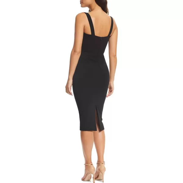 Dress the Population Womens Nicole Sleeveless Bodycon Stretch Midi Sheath DressBlack