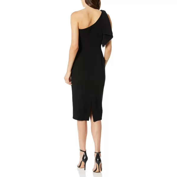 Dress the Population Womens Nicole Sleeveless Bodycon Stretch Midi Sheath DressBlack