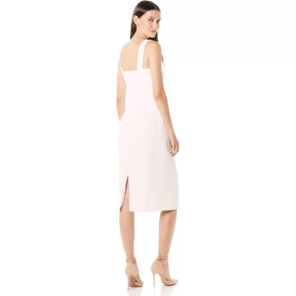 Dress the Population Womens Nicole Sleeveless Bodycon Stretch Midi Sheath DressOffwhite