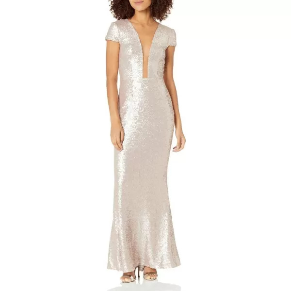 Dress the Population Womens Michele Sequin GownIce Pink
