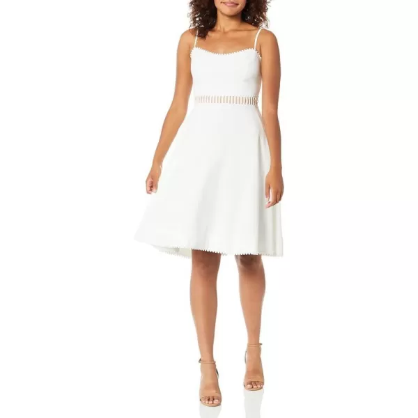 Dress the Population Womens Harlow Sleeveless Fit amp Flare Short Party DressOffwhite