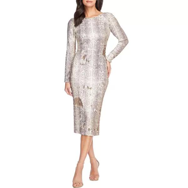 Dress the Population Womens BodyconPython Gold Multi