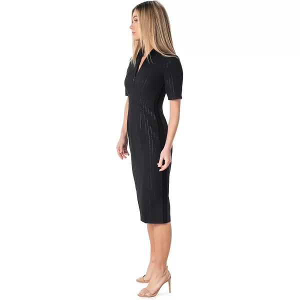 Dress the Population Womens Gloria Sheath Midi DressBlack Multi
