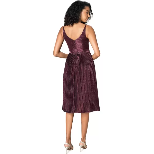 Dress the Population Womens Haley Fit and Flare Midi DressFuchsia Multi