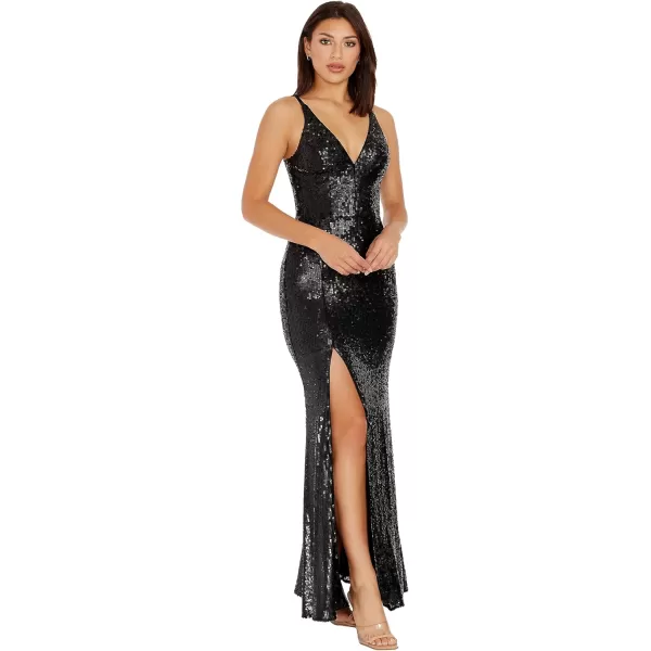 Dress the Population Womens Iris Bodycon Maxi DressBlack