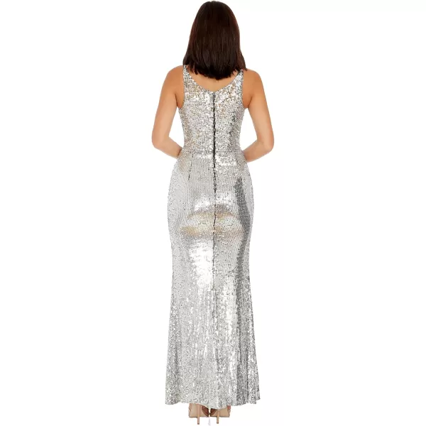 Dress the Population Womens Iris Bodycon Maxi DressSilver