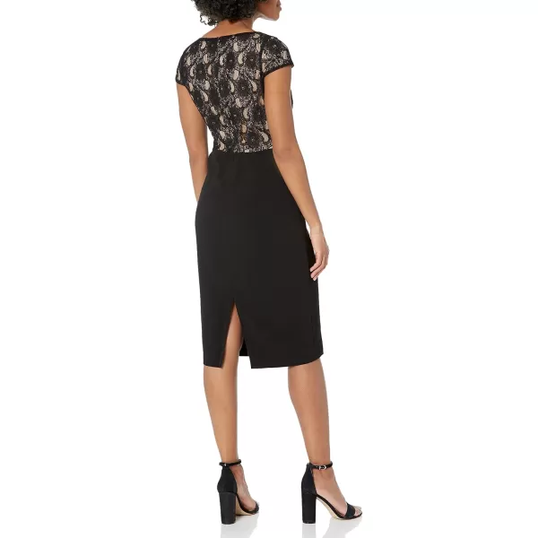 Dress the Population Womens Jaleah Bodycon Midi DressBlack Multi