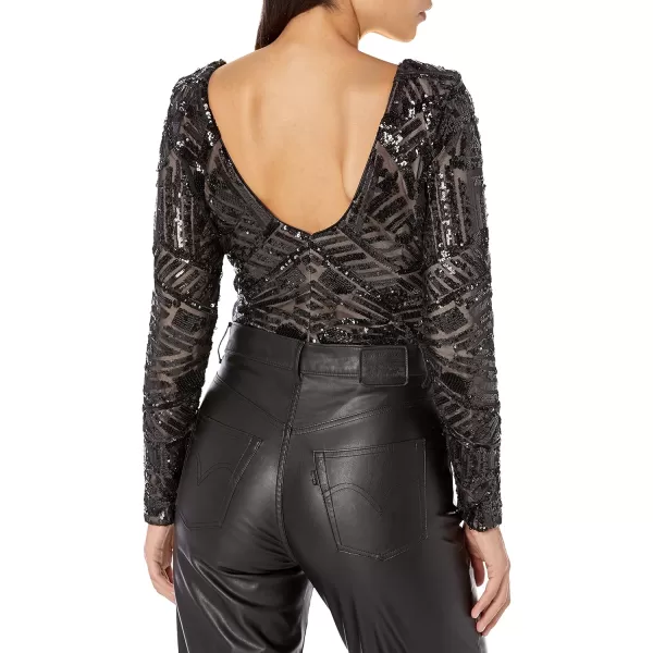 Dress the Population Womens Leia Bodycon Midi DressBlackNude