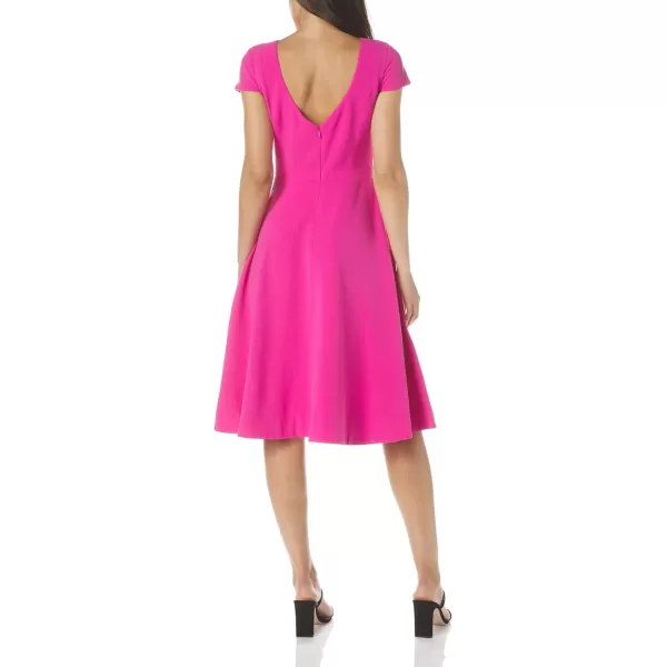 Dress the Population Womens Livia Midi High DressBright Fuchsia