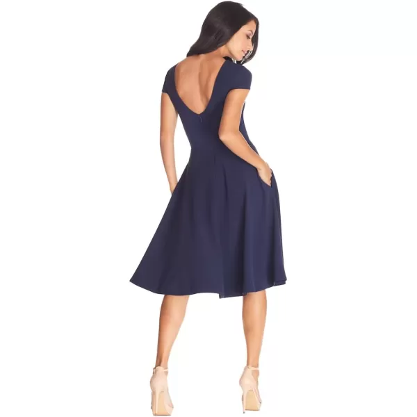 Dress the Population Womens Livia Midi High DressMidnight Blue