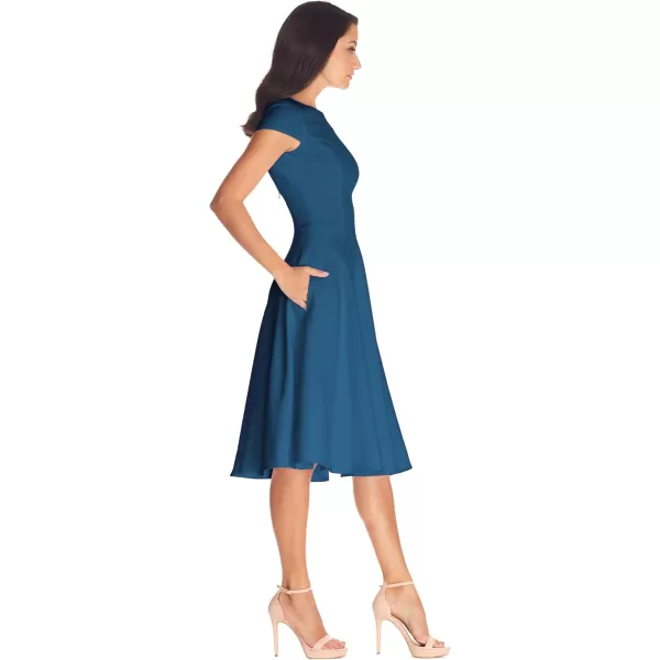 Dress the Population Womens Livia Midi High DressPeacock Blue