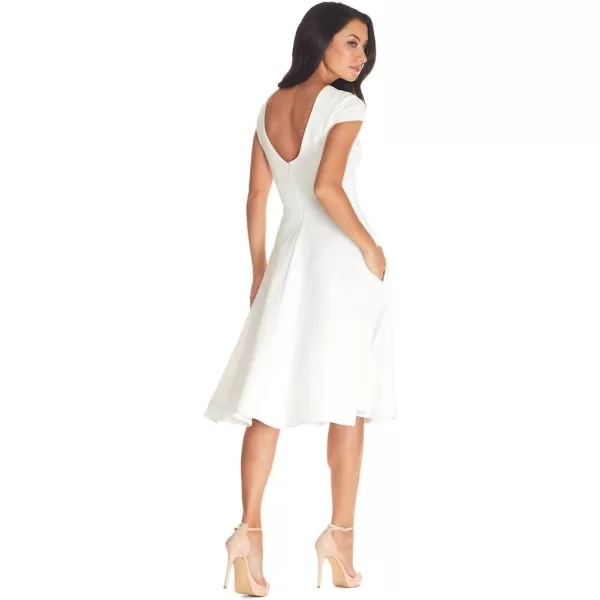 Dress the Population Womens Livia Midi High DressWhite