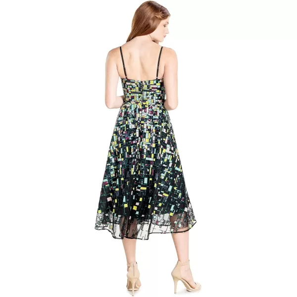 Dress the Population Womens Maren Fit and Flare Midi DressSeafoam Multi