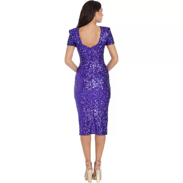 Dress the Population Womens Natasha Bodycon Midi DressViolet