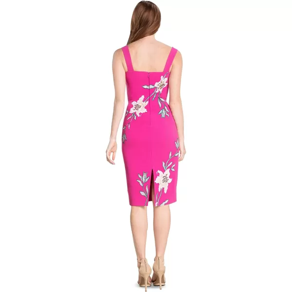 Dress the Population Womens Nicole Bodycon Midi DressBright Fuch Multi