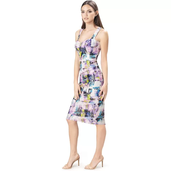 Dress the Population Womens Nicole Bodycon Midi DressLemongrass Multi