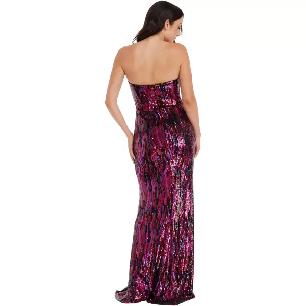 Dress the Population Womens Nikita Mermaid Maxi DressFuchsia Multi